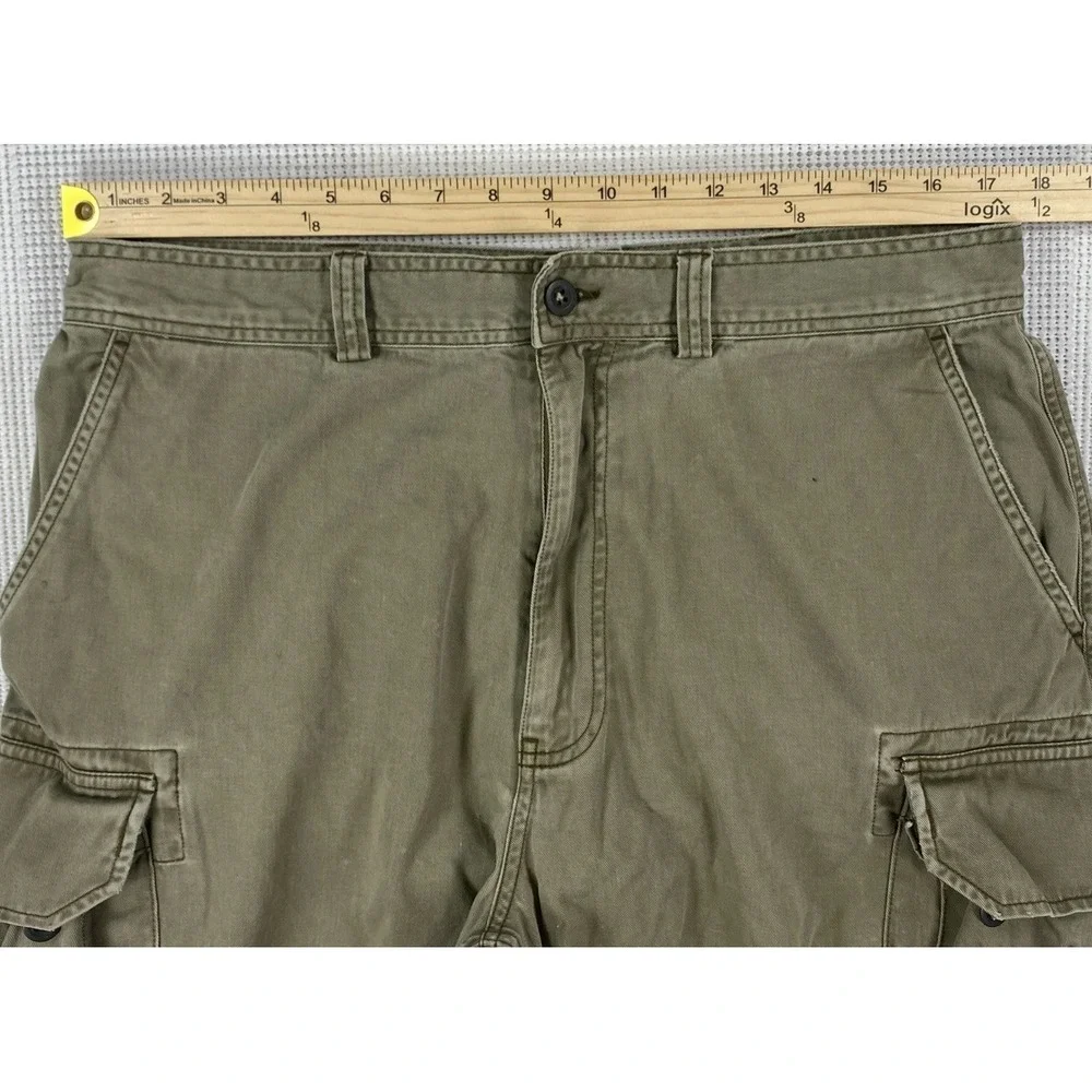 Polo Ralph Lauren 67 Chino Cargo Shorts Green Distressed Men's 35 10